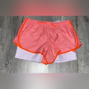 New Nike Pink and Orange Athletic Shorts youth running short track